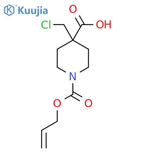 4-(chloromethyl)-1-(prop-2-en-1-yloxy)carbonylpiperidine-4-carboxylic acid structure