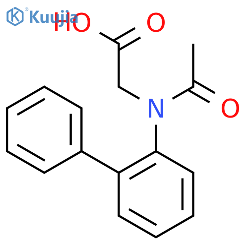 2-(N-{1,1'-biphenyl-2-yl}acetamido)acetic acid structure