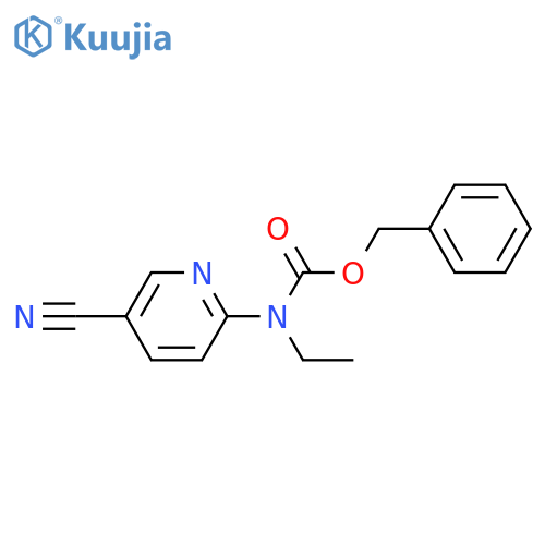 benzyl N-(5-cyanopyridin-2-yl)-N-ethylcarbamate structure