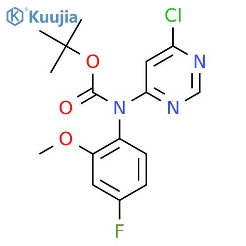tert-butyl N-(6-chloropyrimidin-4-yl)-N-(4-fluoro-2-methoxyphenyl)carbamate structure