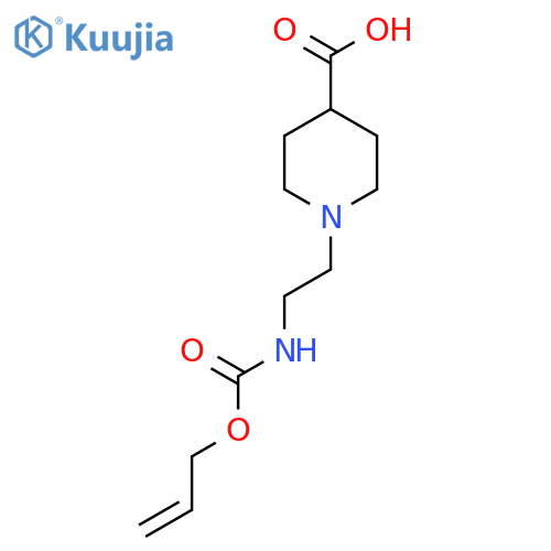 1-(2-{(prop-2-en-1-yloxy)carbonylamino}ethyl)piperidine-4-carboxylic acid structure