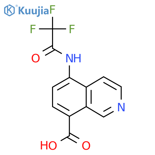 5-(2,2,2-Trifluoroacetamido)isoquinoline-8-carboxylic acid structure