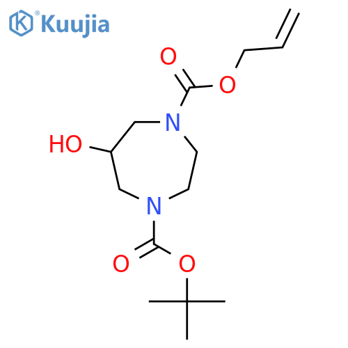 1-Tert-butyl 4-prop-2-en-1-yl 6-hydroxy-1,4-diazepane-1,4-dicarboxylate structure