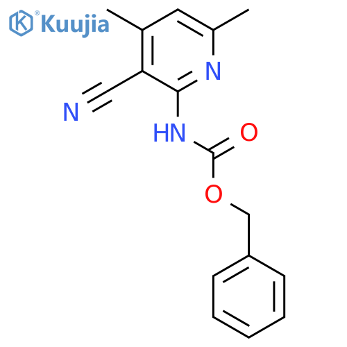 benzyl N-(3-cyano-4,6-dimethylpyridin-2-yl)carbamate structure