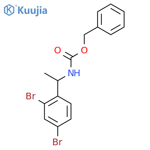 benzyl N-1-(2,4-dibromophenyl)ethylcarbamate structure