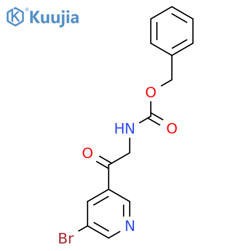 benzyl N-2-(5-bromopyridin-3-yl)-2-oxoethylcarbamate structure