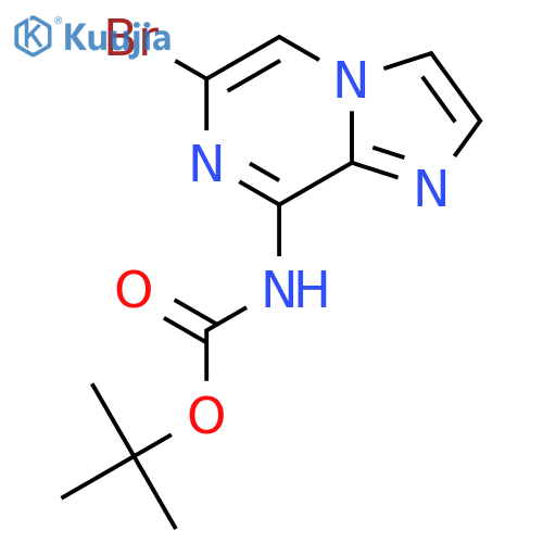 tert-butyl N-{6-bromoimidazo1,2-apyrazin-8-yl}carbamate structure