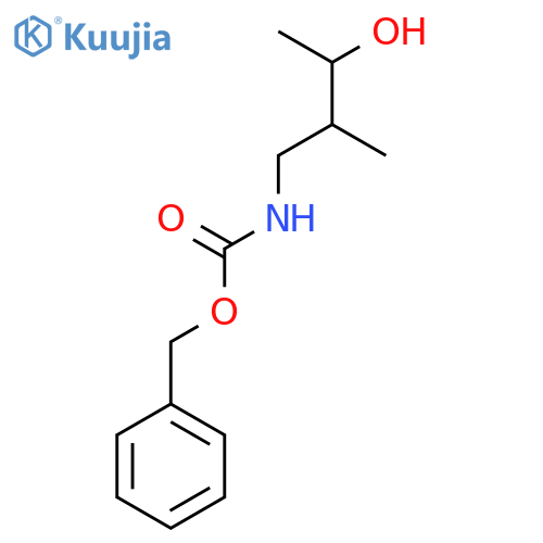 benzyl N-(3-hydroxy-2-methylbutyl)carbamate structure