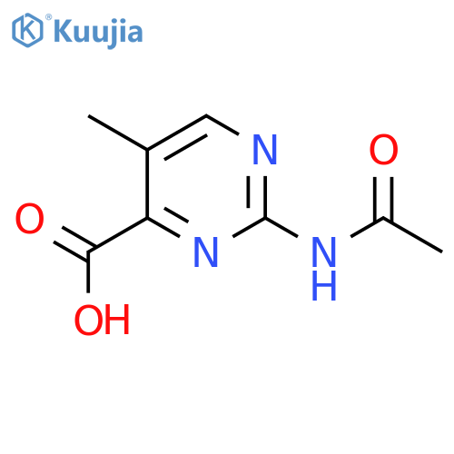2-Acetamido-5-methylpyrimidine-4-carboxylic acid structure