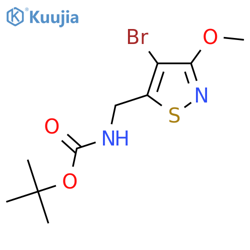 tert-butyl N-[(4-bromo-3-methoxy-1,2-thiazol-5-yl)methyl]carbamate structure