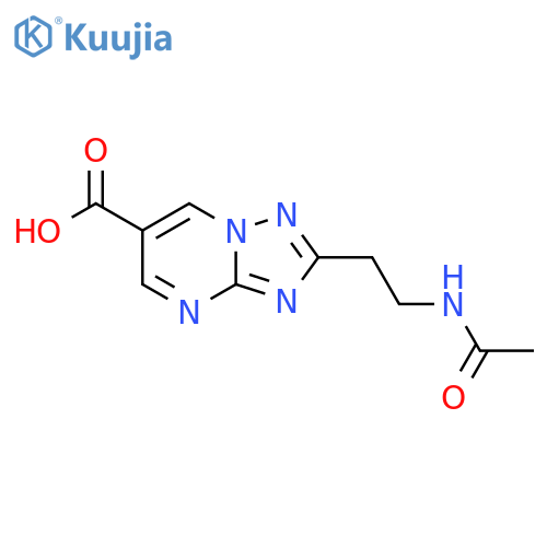 2-(2-acetamidoethyl)-1,2,4triazolo1,5-apyrimidine-6-carboxylic acid structure