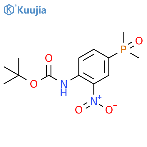 tert-butyl N-4-(dimethylphosphoryl)-2-nitrophenylcarbamate structure