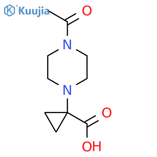 1-(4-Acetylpiperazin-1-yl)cyclopropane-1-carboxylic acid structure
