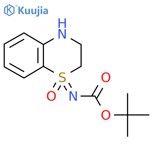 tert-butyl N-(1-oxo-3,4-dihydro-2H-1lambda6,4-benzothiazin-1-ylidene)carbamate structure