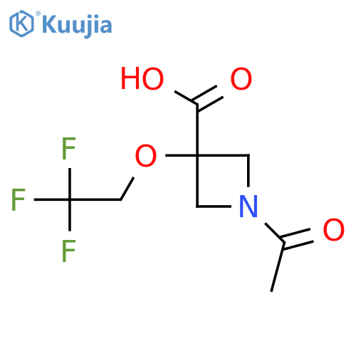1-Acetyl-3-(2,2,2-trifluoroethoxy)azetidine-3-carboxylic acid structure
