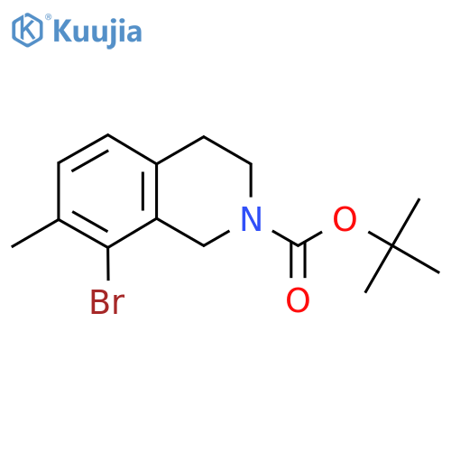 Tert-butyl 8-bromo-7-methyl-1,2,3,4-tetrahydroisoquinoline-2-carboxylate structure