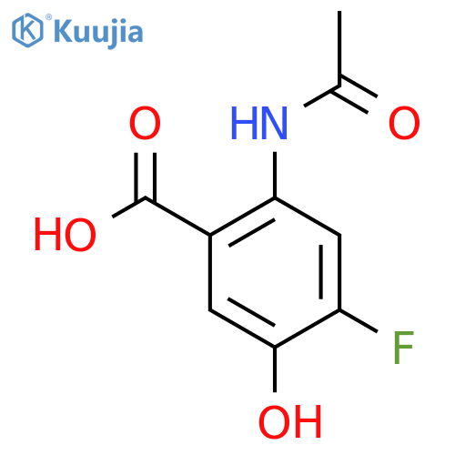 2-Acetamido-4-fluoro-5-hydroxybenzoic acid structure