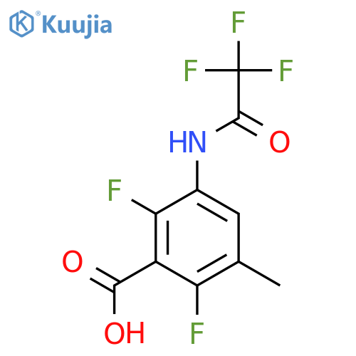 2,6-Difluoro-3-methyl-5-(2,2,2-trifluoroacetamido)benzoic acid structure