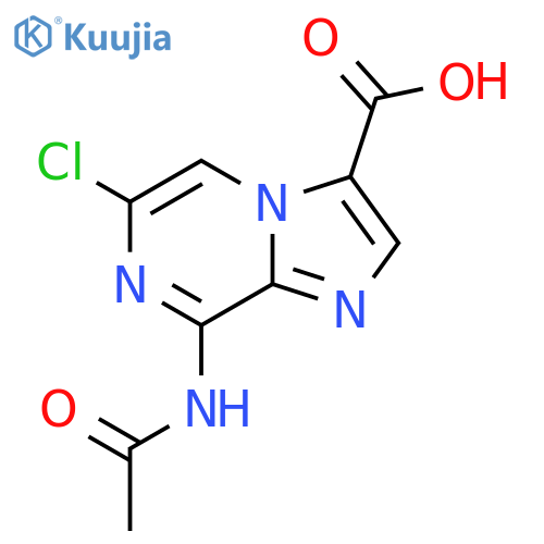6-chloro-8-acetamidoimidazo1,2-apyrazine-3-carboxylic acid structure