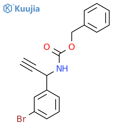 benzyl N-1-(3-bromophenyl)prop-2-yn-1-ylcarbamate structure