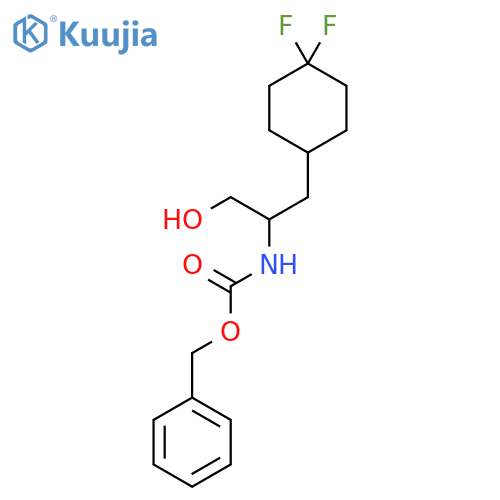 benzyl N-1-(4,4-difluorocyclohexyl)-3-hydroxypropan-2-ylcarbamate structure