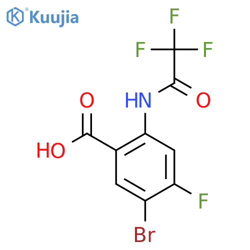 5-Bromo-4-fluoro-2-(2,2,2-trifluoroacetamido)benzoic acid structure