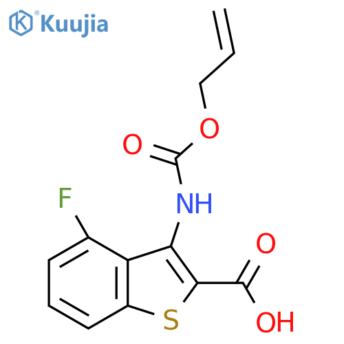 4-Fluoro-3-{[(prop-2-en-1-yloxy)carbonyl]amino}-1-benzothiophene-2-carboxylic acid structure