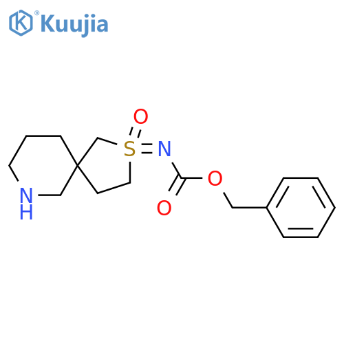 benzyl N-{2-oxo-2lambda6-thia-7-azaspiro4.5decan-2-ylidene}carbamate structure