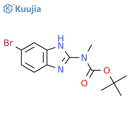 tert-butyl N-(6-bromo-1H-1,3-benzodiazol-2-yl)-N-methylcarbamate structure