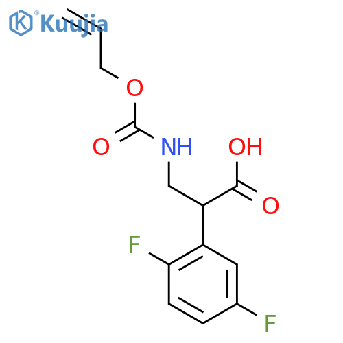 2-(2,5-Difluorophenyl)-3-{[(prop-2-en-1-yloxy)carbonyl]amino}propanoic acid structure
