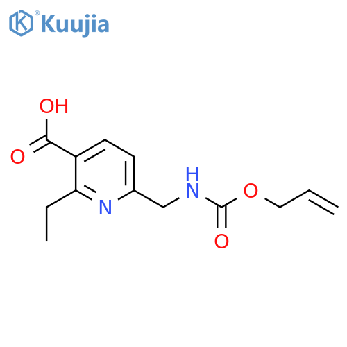 2-ethyl-6-({(prop-2-en-1-yloxy)carbonylamino}methyl)pyridine-3-carboxylic acid structure
