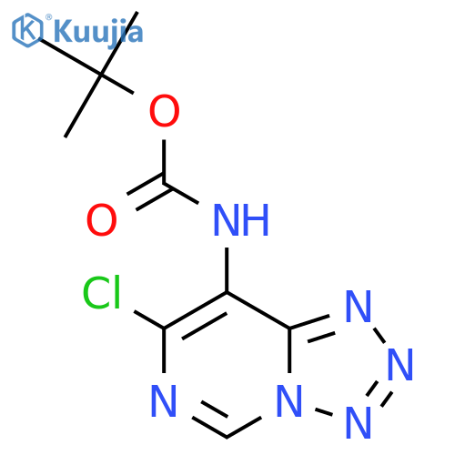 tert-butyl N-{7-chloro-1,2,3,4tetrazolo1,5-cpyrimidin-8-yl}carbamate structure