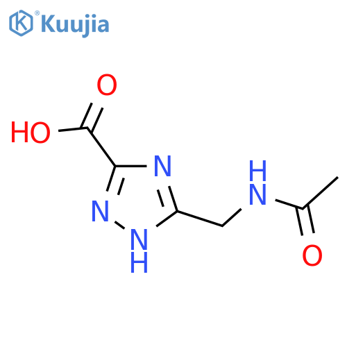 5-(acetamidomethyl)-1H-1,2,4-triazole-3-carboxylic acid structure