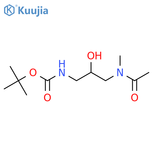 tert-butyl N-[2-hydroxy-3-(N-methylacetamido)propyl]carbamate structure