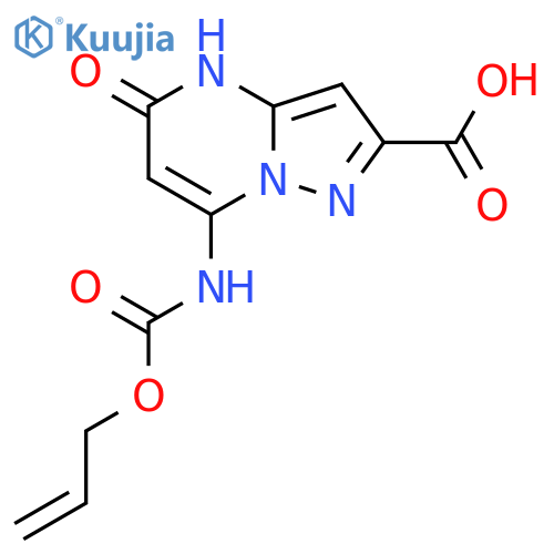 5-Hydroxy-7-{[(prop-2-en-1-yloxy)carbonyl]amino}pyrazolo[1,5-a]pyrimidine-2-carboxylic acid structure