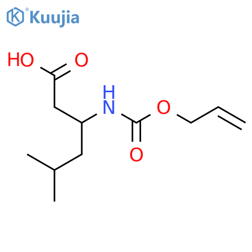 5-Methyl-3-{[(prop-2-en-1-yloxy)carbonyl]amino}hexanoic acid structure