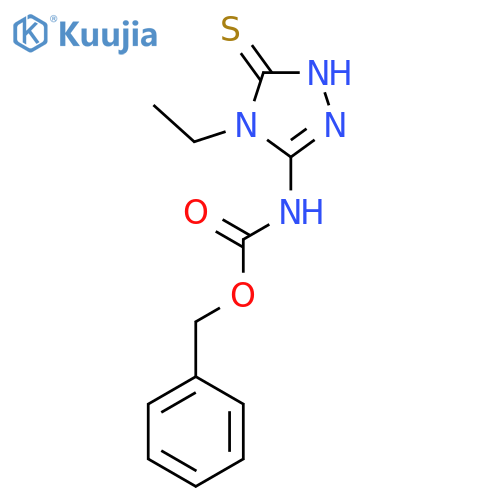 benzyl N-(4-ethyl-5-sulfanyl-4H-1,2,4-triazol-3-yl)carbamate structure