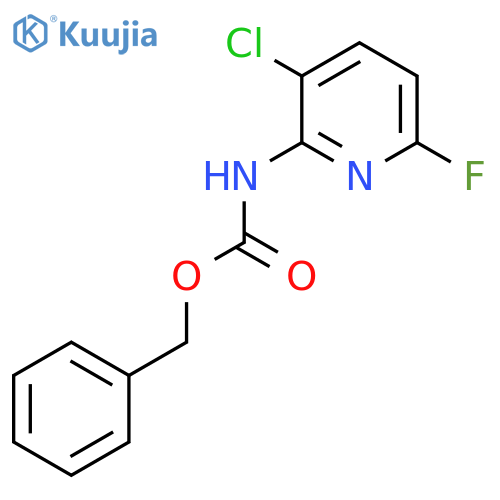 benzyl N-(3-chloro-6-fluoropyridin-2-yl)carbamate structure