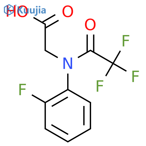 2-2,2,2-trifluoro-N-(2-fluorophenyl)acetamidoacetic acid structure