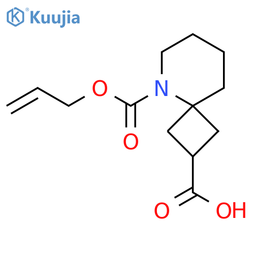 (2s,4r)-5-(prop-2-en-1-yloxy)carbonyl-5-azaspiro3.5nonane-2-carboxylic acid structure