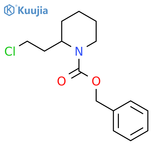 Benzyl 2-(2-chloroethyl)piperidine-1-carboxylate structure