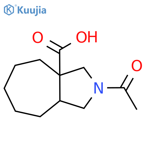 2-acetyl-decahydrocycloheptacpyrrole-3a-carboxylic acid structure