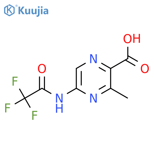 3-Methyl-5-(2,2,2-trifluoroacetamido)pyrazine-2-carboxylic acid structure