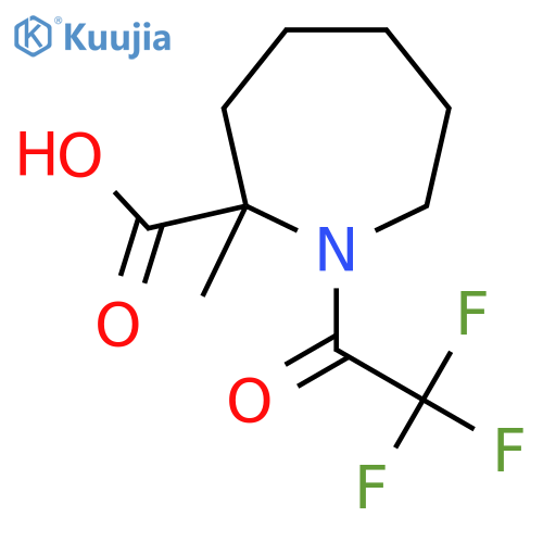 2-Methyl-1-(2,2,2-trifluoroacetyl)azepane-2-carboxylic acid structure
