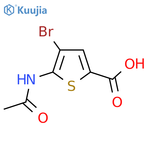 4-Bromo-5-acetamidothiophene-2-carboxylic acid structure