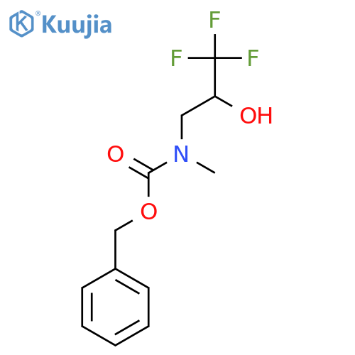 benzyl N-methyl-N-(3,3,3-trifluoro-2-hydroxypropyl)carbamate structure