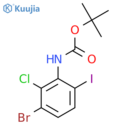 tert-butyl N-(3-bromo-2-chloro-6-iodophenyl)carbamate structure