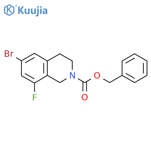 Phenylmethyl 6-bromo-8-fluoro-3,4-dihydro-2(1H)-isoquinolinecarboxylate structure
