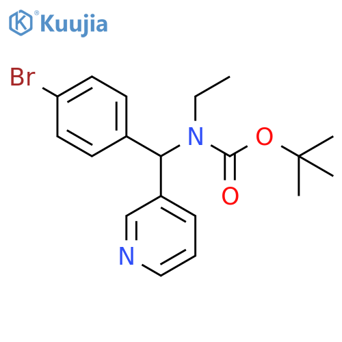tert-butyl N-(4-bromophenyl)(pyridin-3-yl)methyl-N-ethylcarbamate structure