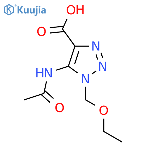 5-acetamido-1-(ethoxymethyl)-1H-1,2,3-triazole-4-carboxylic acid structure